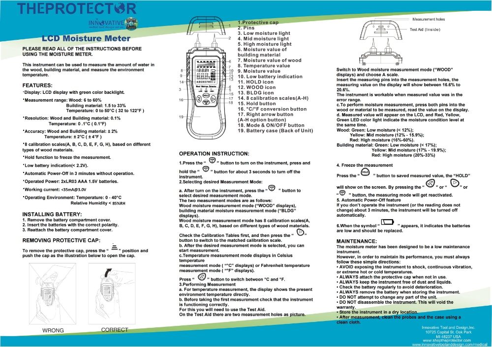 to Shoptheprotector LCD Moisture Meter